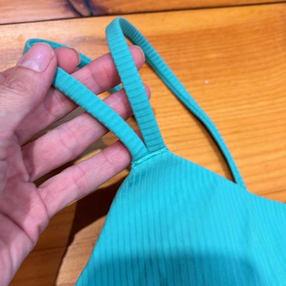 LULULEMON Green Like A Cloud Ribbed Bra Light Support Molded Foam Cups - Picture 5 of 10